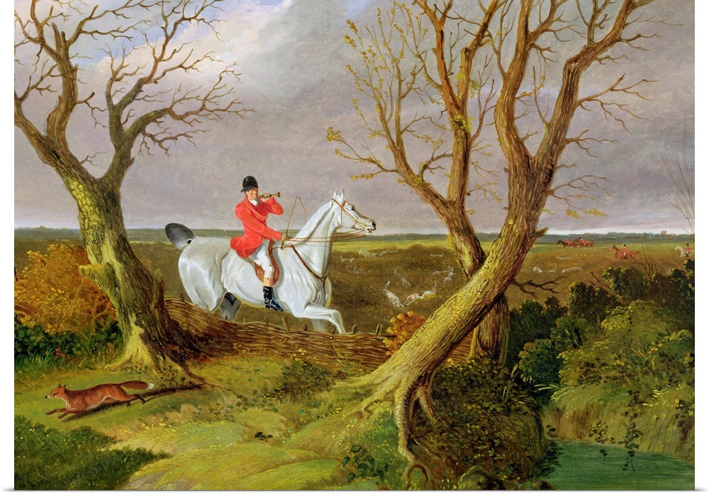 XYC158550 The Suffolk Hunt - Gone Away (oil on canvas) by Herring Snr, John Frederick (1795-1865); Yale Center for British...