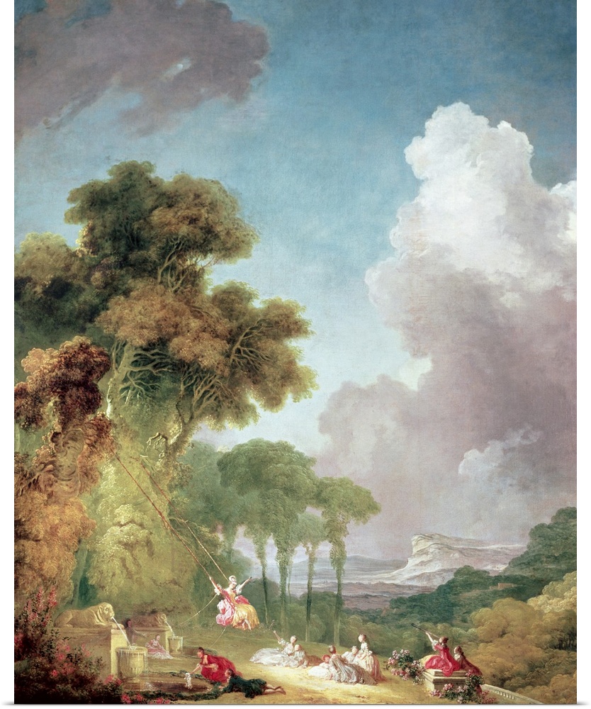 XIR52608 The Swing, c.1765 (oil on canvas)  by Fragonard, Jean-Honore (1732-1806); 215.9x185.5 cm; National Gallery of Art...