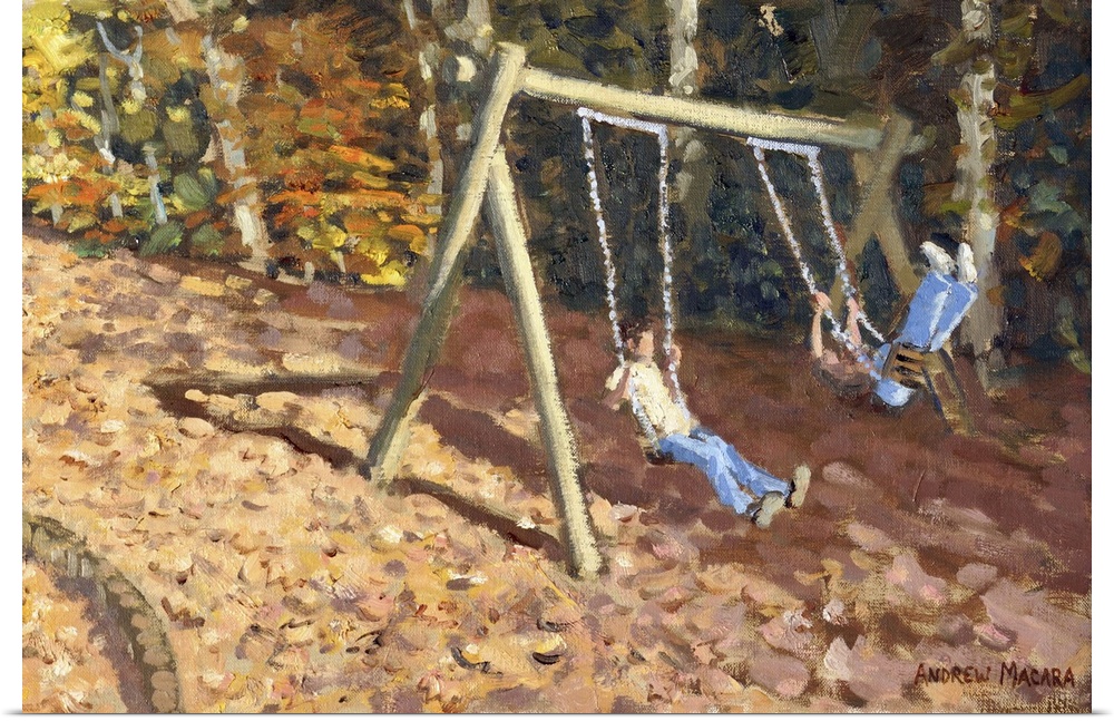 The swing, Chatsworth, 2016, originally oil on canvas.