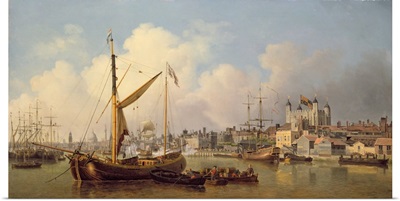 The Thames and the Tower of London supposedly on the King's Birthday, 1771