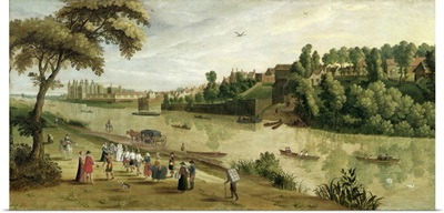 The Thames at Richmond, with the Old Royal Palace, c.1620