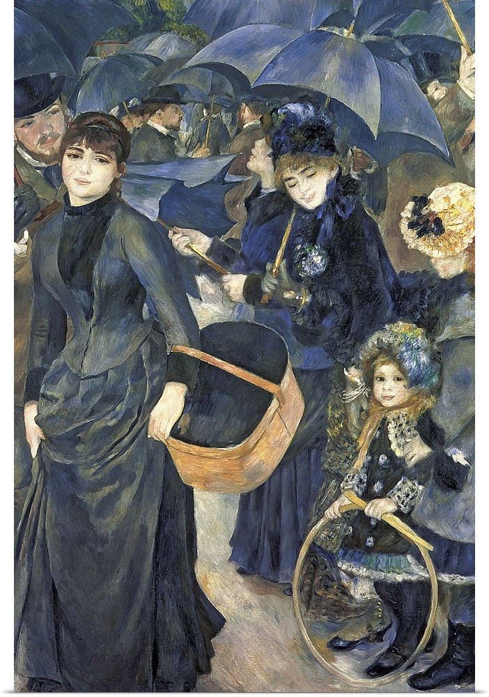 BAL7165 The Umbrellas, c.1881-6 (oil on canvas)  by Renoir, Pierre Auguste (1841-1919); 180.3x114.9 cm; National Gallery, ...