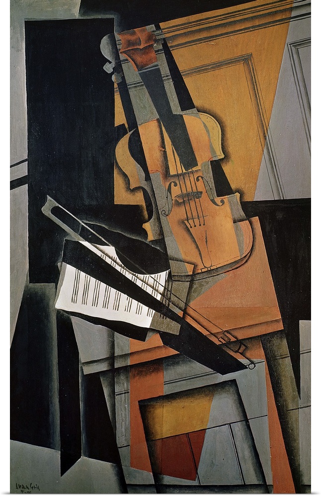 XIR194736 The Violin, 1916 (oil on panel)  by Gris, Juan (1887-1927); 116.5x73 cm; Kunstmuseum, Basel, Switzerland; Giraud...