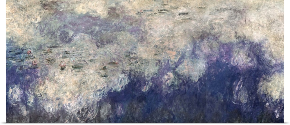 XIR64185 The Waterlilies - The Clouds (central section) 1915-26 (oil on canvas) (see also 64184 & 64186)  by Monet, Claude...