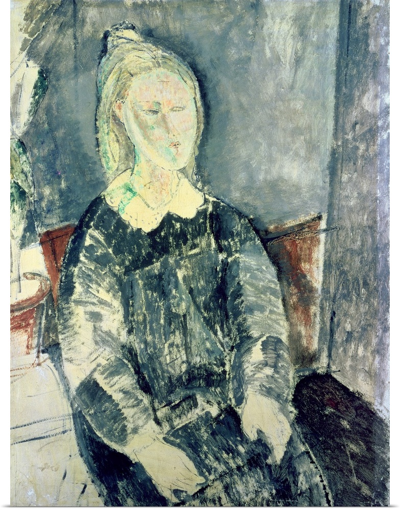 CH5151 The Woman in Blue by Modigliani, Amedeo (1884-1920); Private Collection; Photo .... Christie's Images; Italian,  ou...
