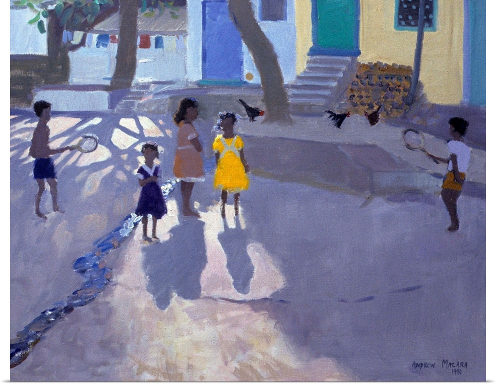 The yellow dress, Udaipur, India, 1990 (originally oil on canvas) by Macara, Andrew