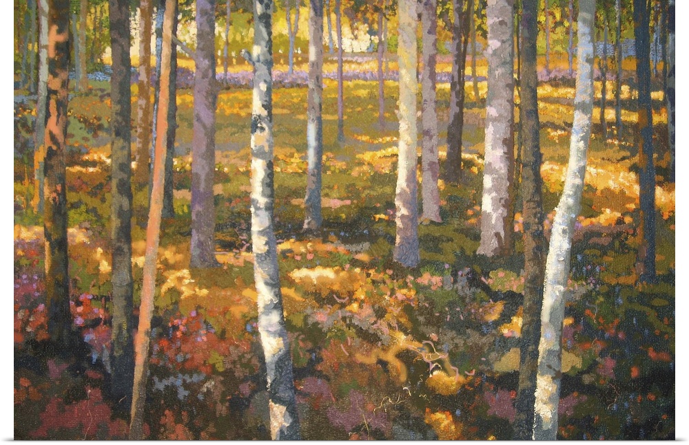 Through the Trees, 2014, originally oil on canvas.