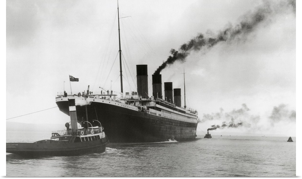 Titanic ready for her maiden voyage, 02 April 1912