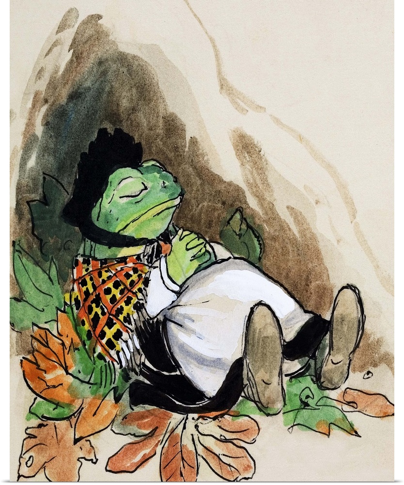 Artwork from "The Wind in the Willows." Original artwork for "Treasure" magazine.