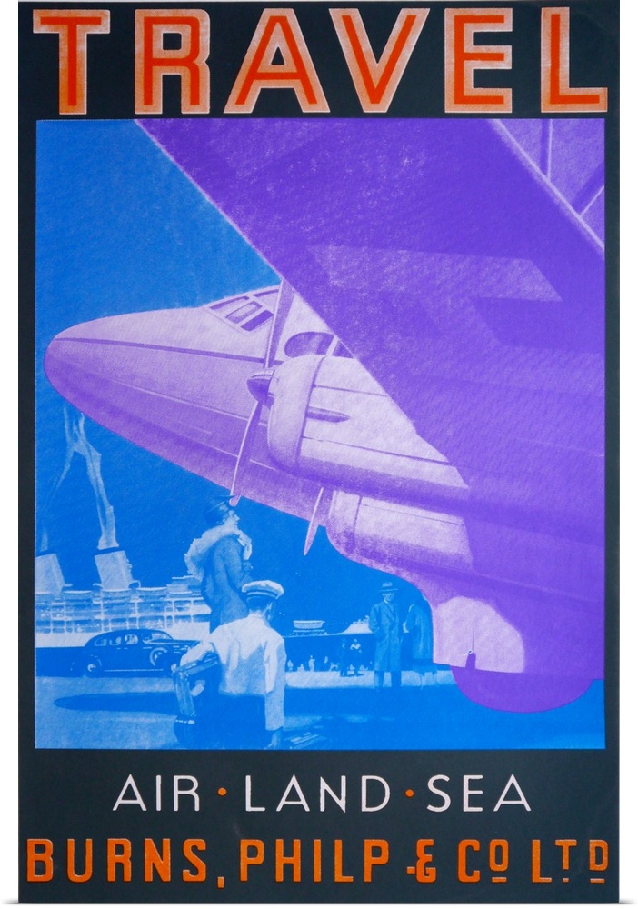 Contemporary artwork of a travel poster for Air Travel.