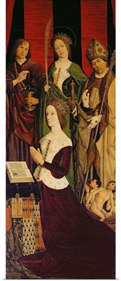 Triptych of Moses and the Burning Bush, right panel depicting Jeanne de Laval