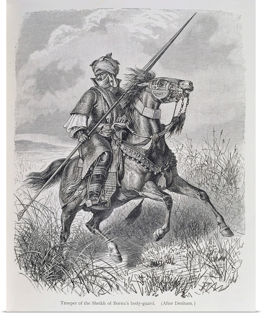 Trooper of the Sheikh of Bornu's bodyguard, from 'The History of Mankind', Vol.III, by Prof. Friedrich Ratzel, 1898