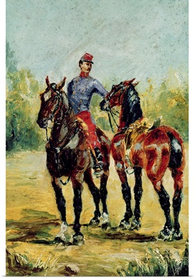 Two Horses and a Groom, 1880