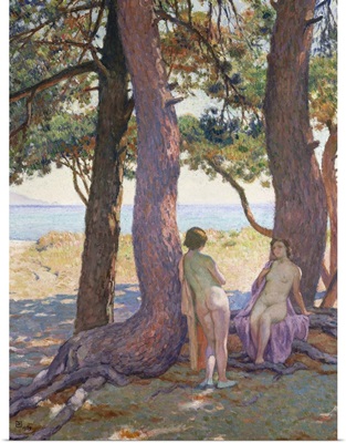 Two Nudes under Pine-Trees