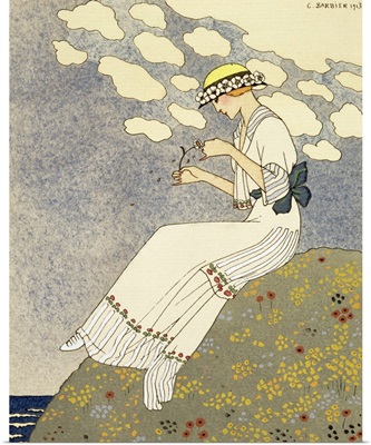 'Un Peu...', design for a country dress by Paquin, 1913