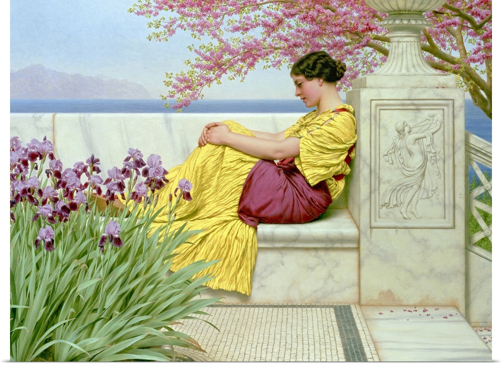 BAL131932 Under the Blossom that Hangs on the Bough, 1917 (oil on canvas)  by Godward, John William (1861-1922); 61x81.3 c...