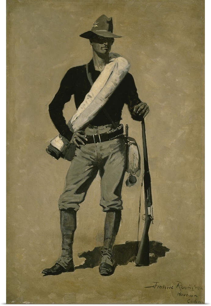 US Soldier, Spanish-American War (A First-Class Fighting Man) 1899 (Originally oil on canvas)