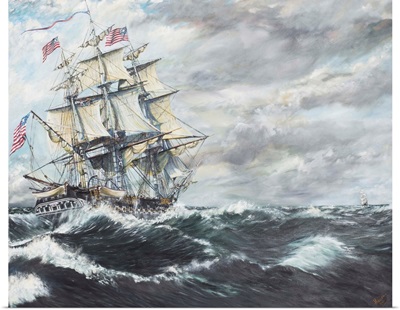 USS Constitution heads for HM Frigate Guerriere, 19/08/1812, 2003