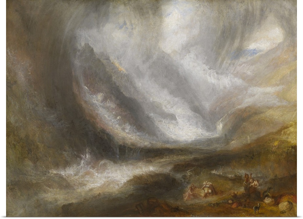 Valley of Aosta: Snowstorm, Avalanche, and Thunderstorm, 1836-37, oil on canvas.