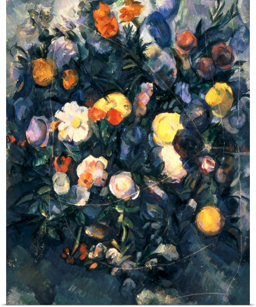 BAL50148 Vase of Flowers, 19th (oil on canvas); by Cezanne, Paul (1839-1906); 77x64 cm; Pushkin Museum, Moscow, Russia; Fr...