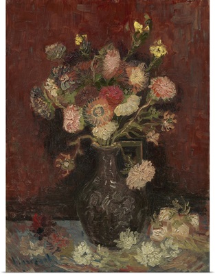 Vase With Chinese Asters And Gladioli, 1886
