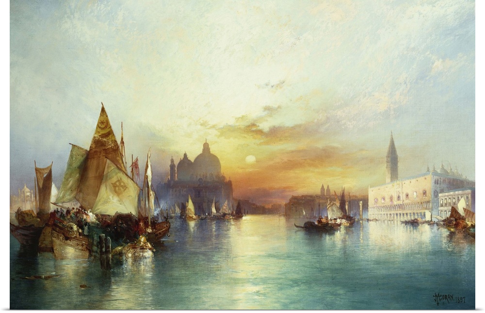CH327706 Venice, 1897 (oil on canvas) by Moran, Thomas (1837-1926); Private Collection; Photo .... Christie's Images; Amer...