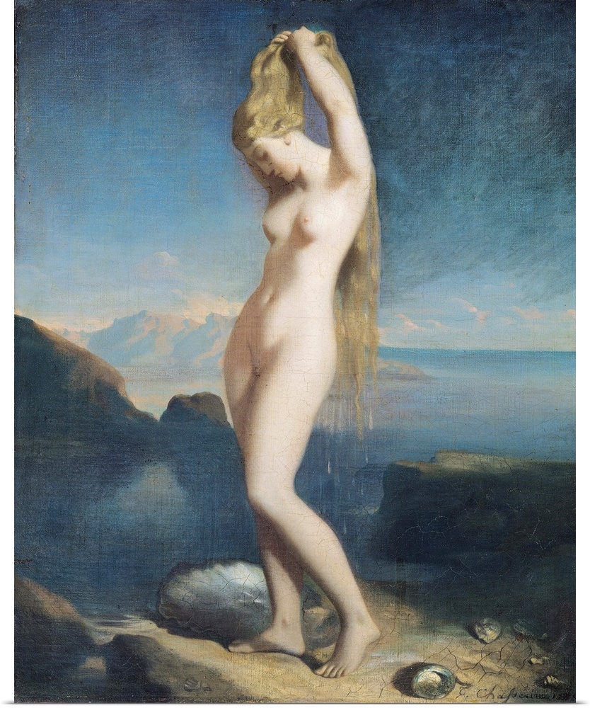 XIR83612 Venus Anadyomene, or Venus of the Sea, 1838 (oil on canvas)  by Chasseriau, Theodore (1819-56); 65.5x55 cm; Louvr...