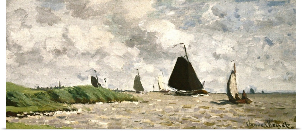 View from Voorzan, c.1871 (originally oil on canvas) by Monet, Claude (1840-1926)