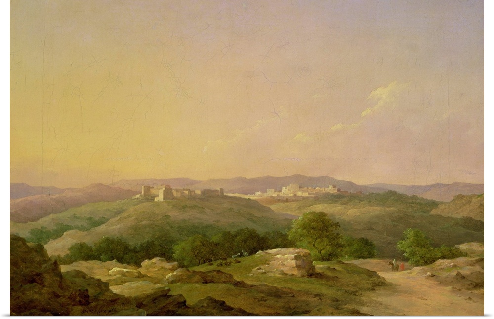 BAL137581 View of Bethlehem, 1857 (oil on canvas)  by Chernetsov, Nikanor Grigor'evich (1805-79); 31.5x44.8 cm; Pushkin Mu...