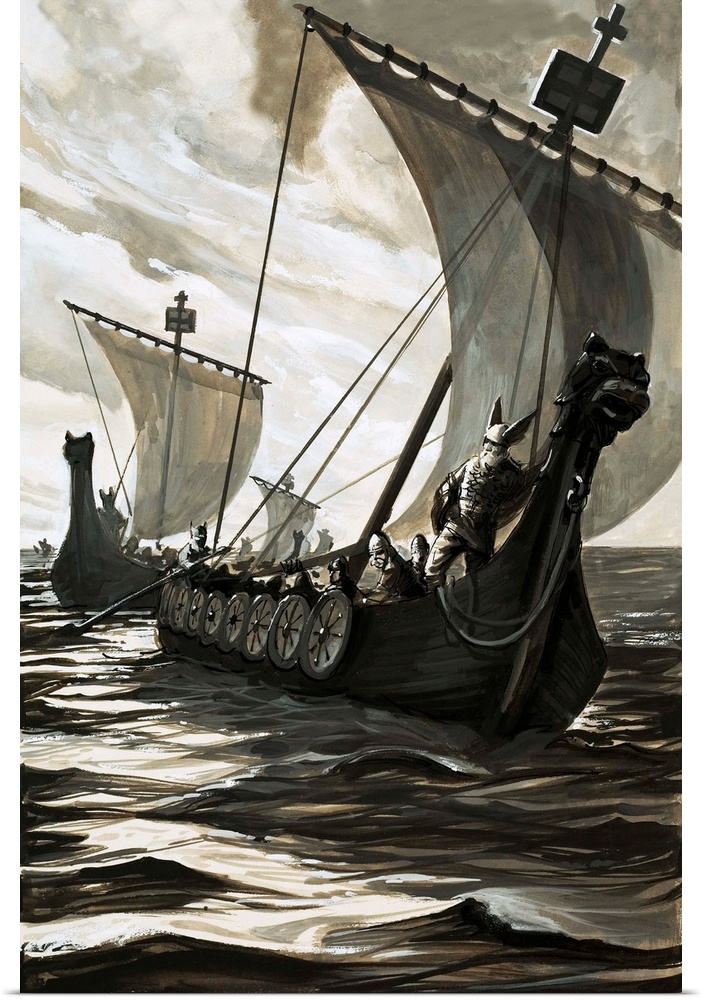 Viking longboats