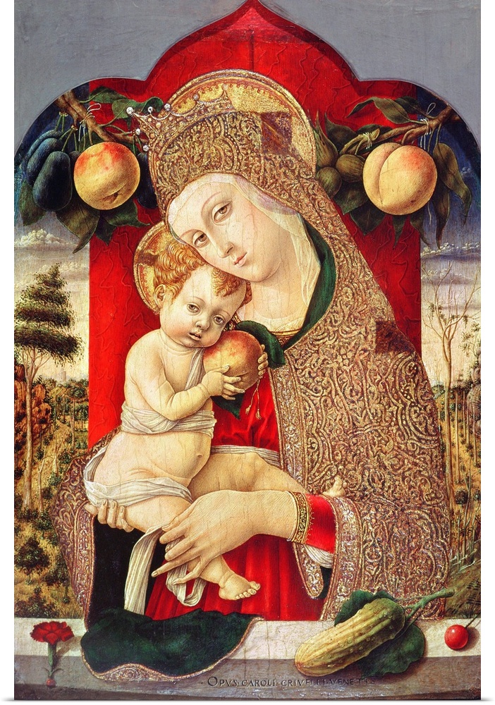 XIR156203 Virgin and Child (oil on panel) by Crivelli, Carlo (c.1430/35-1495); Galleria dell' Accademia Carrara, Bergamo, ...