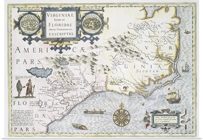Virginiae Item Et Floridae Americae Provinciarum, Nova Descriptio, 1636