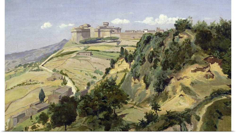 XIR159238 Volterra, 1834 (oil on canvas)  by Corot, Jean Baptiste Camille (1796-1875); 47x82 cm; Louvre, Paris, France; Fr...