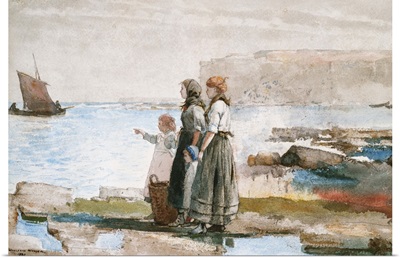 Waiting for the return of the Fishing Fleets, 1881