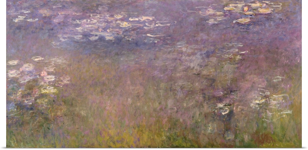 Water Lilies, Agapanthus c. 1915-26, oil on canvas.  By Claude Monet (1840-1926).