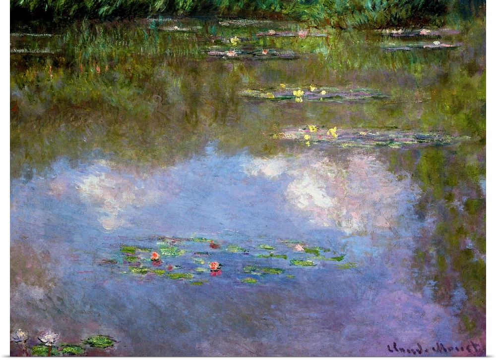 Water Lilies, the Cloud, 1903 (originally oil on canvas) by Monet, Claude (1840-1926)