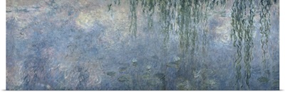 Waterlilies: Morning with Weeping Willows, detail of central section