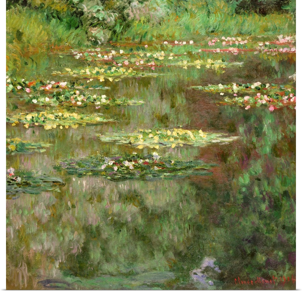 Waterlilies or The Water Lily Pond, Nympheas 1904, oil on canvas.  By Claude Monet (1840-1926).