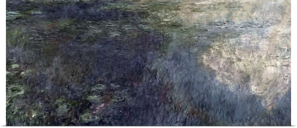 XIR64186 Waterlilies - The Clouds (left section), 1914-18 (oil on canvas) (see also 64184 & 64185)  by Monet, Claude (1840...