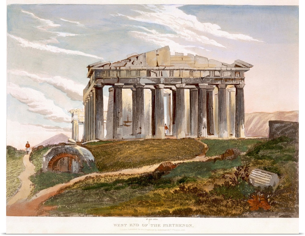 West end of the Parthenon, from Views of the Remains of Ancient Monuments In Greece