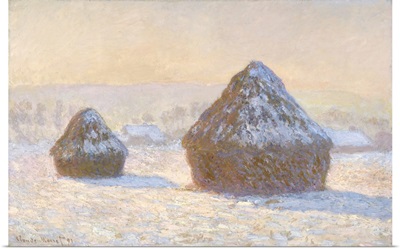 Wheatstaks, Snow Effect, Morning, 1891