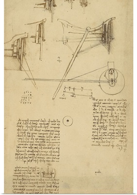 Wheels and pins system for making smooth motion of carts, from Atlantic Codex