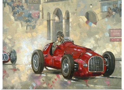 Whitehead's Ferrari passing the pavillion, Jersey