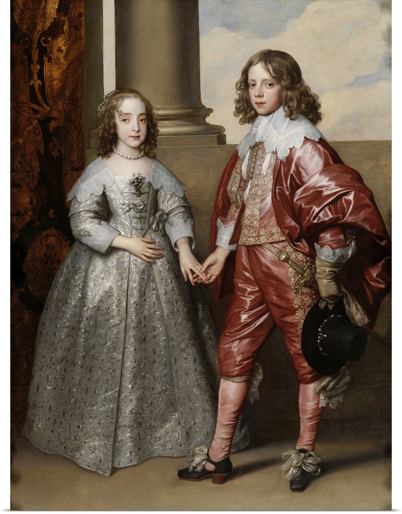 William II, Prince of Orange, and his Bride, Mary Stuart, 1641 (oil on canvas) by Dyck, Sir Anthony van (1599-1641); 182.5...