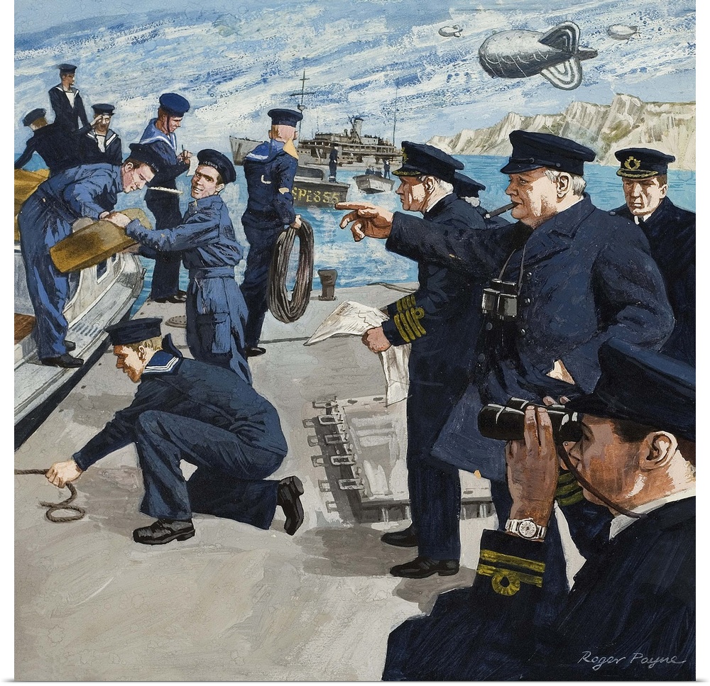 Churchill in Naval Scene.