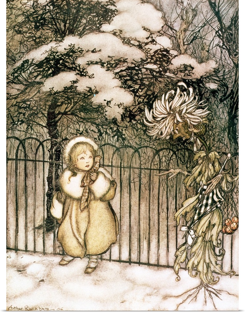 ECD14283 "Winter" from 'Peter Pan in Kensington Gardens' by J.M. Barrie, 1906 by Rackham, Arthur (1867-1939); Private Coll...