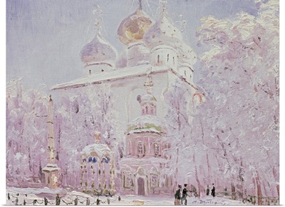 Winter in the Trinity St. Sergius Lavra in Sergiyev Posad, c.1910