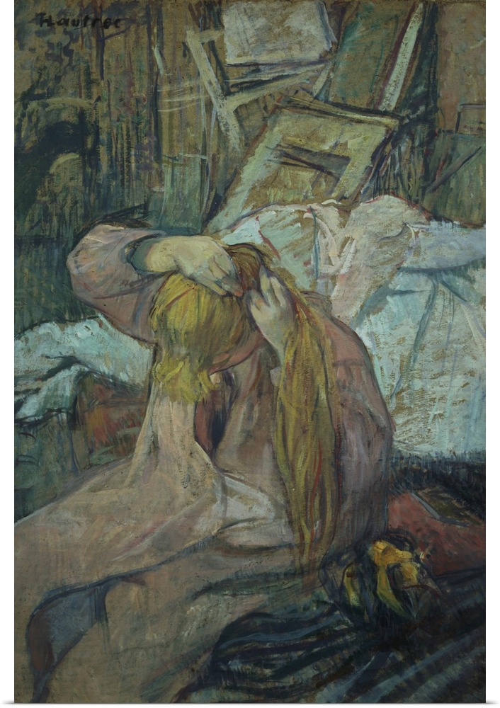 Originally oil on cardboard. By Toulouse-Lautrec, Henri de (1864-1901).