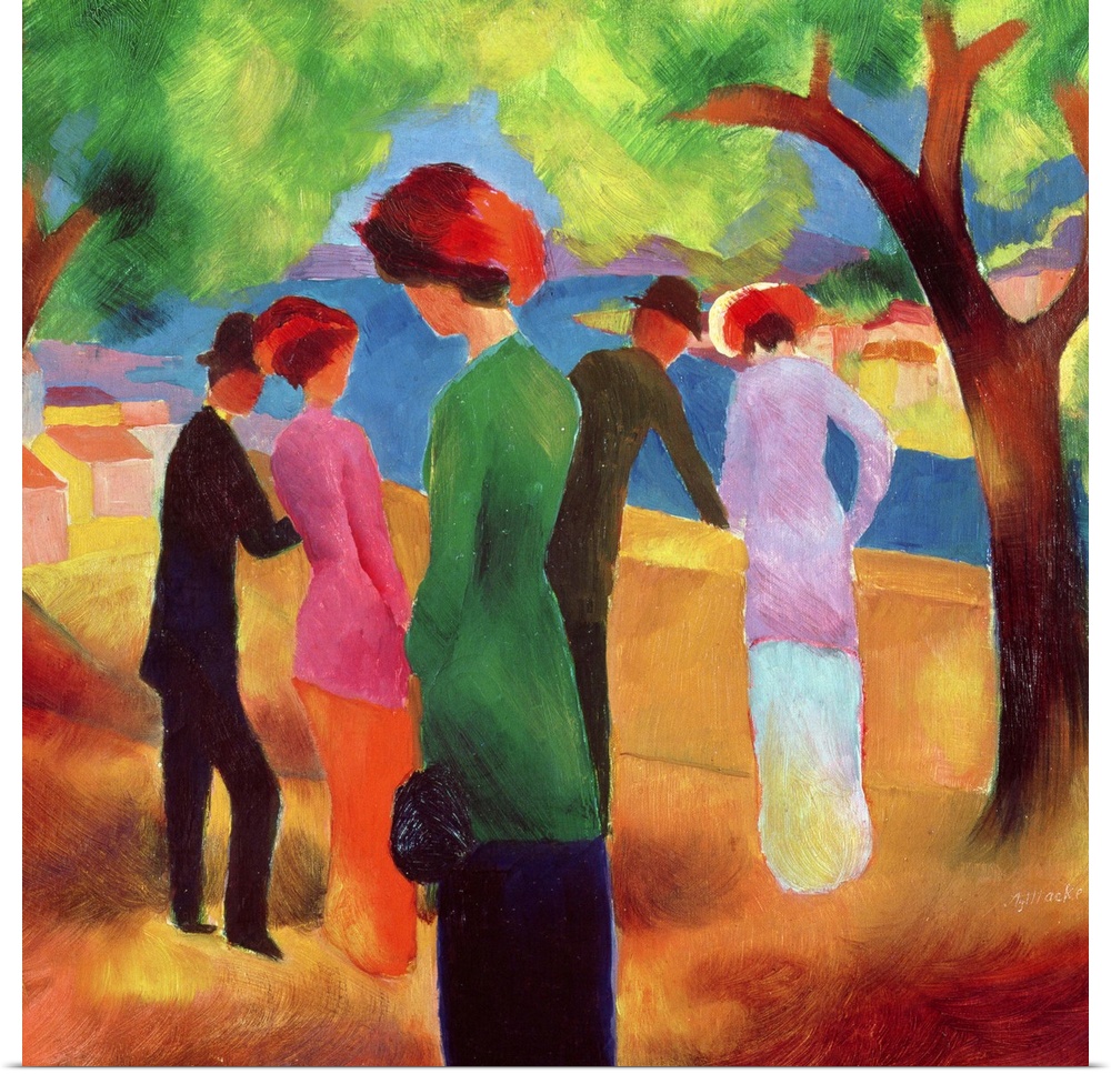 FAB20039 Credit: Woman in a Green Jacket, 1913 by August Macke (1887-1914)Ludwig Museum, Cologne, Germany/ The Bridgeman A...