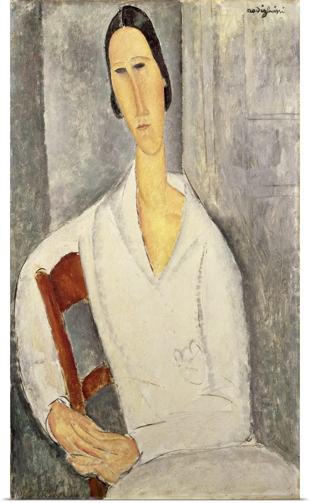 Woman In White (Originally oil on canvas)